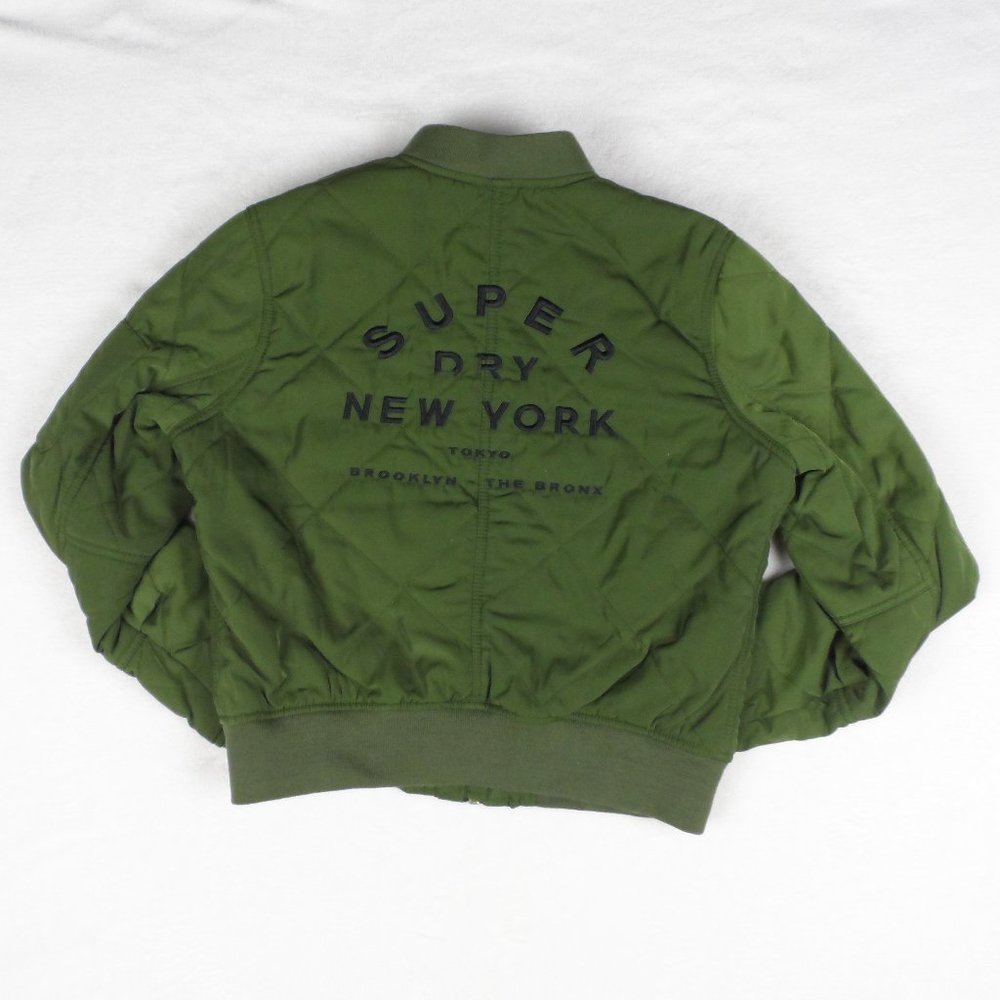 Super Dry New York Military Green Bomber Jacket